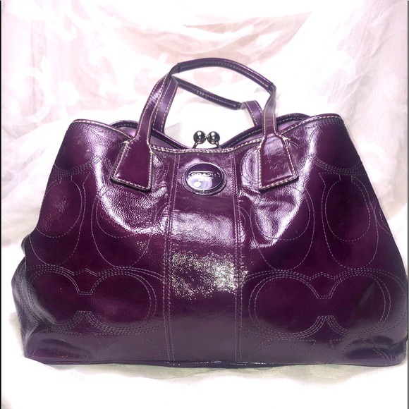 Coach Handbags - Coach Purple Patent Leather bag